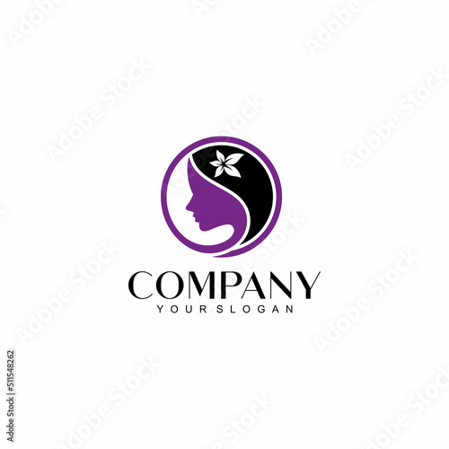 Beauty salon logo template vector