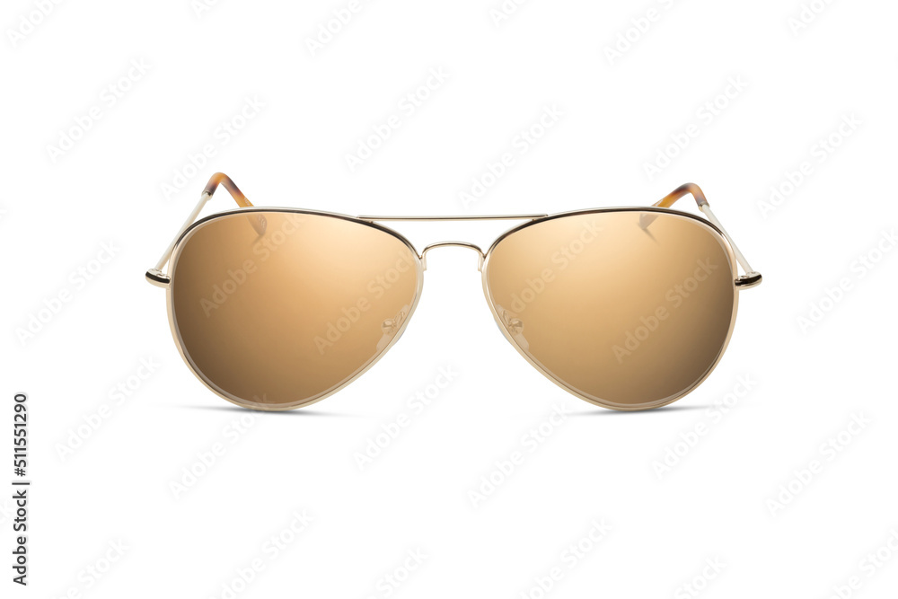 Sunglass | Beach Bronze color stylish sunglasses isolated on white background Sunglass | Beach Bronze color stylish sunglasses isolated on white background