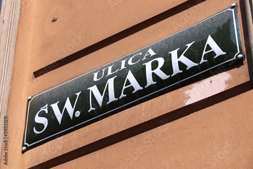 Obraz na płótnie Krakow Ulica Sw. Marka