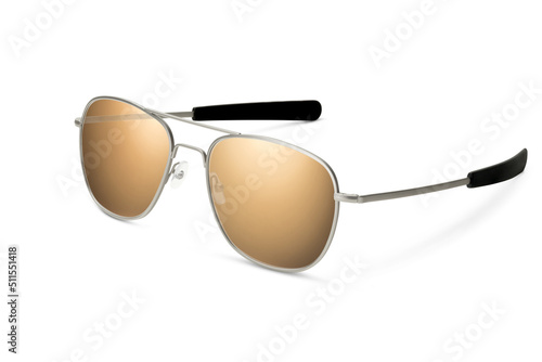 Sunglass | Beach Bronze color stylish sunglasses isolated on white background