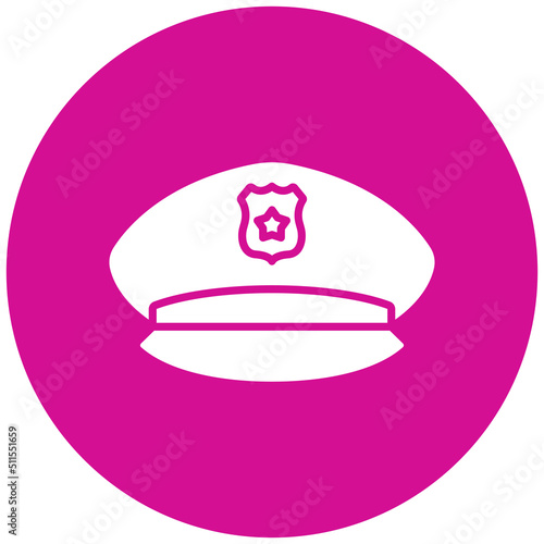 Police Hat Icon Style