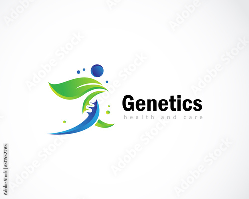 genetics logo creative people nature DNA logo health science lab
