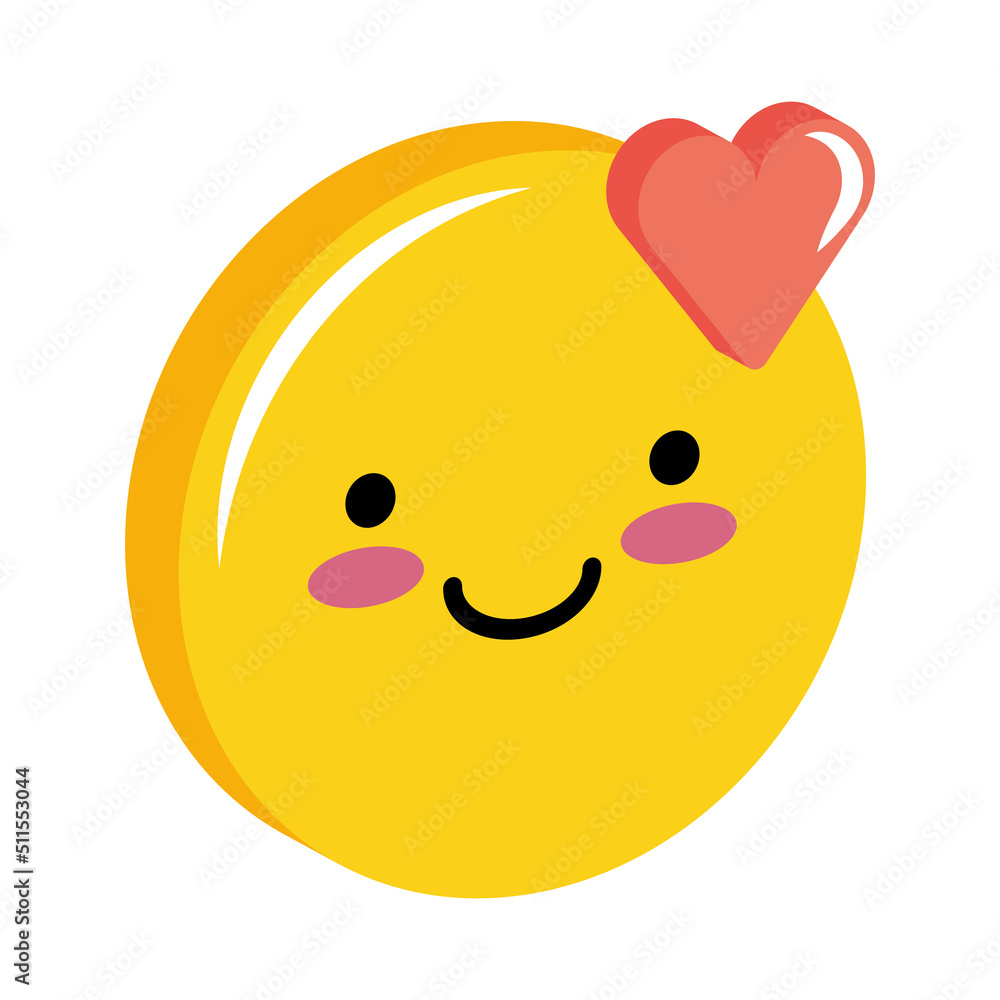 Fototapeta premium cute emoji face
