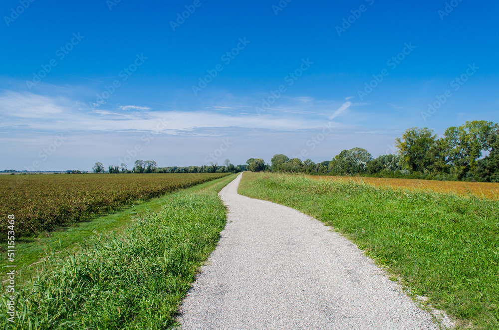 Camminando verso Fossalon lungo la Via Flavia, cammino che segue la costa del Friuli Venezia Giulia da Lazzaretto ad Aquileia Camminando verso Fossalon lungo la Via Flavia, cammino che segue la costa del Friuli Venezia Giulia da Lazzaretto ad Aquileia