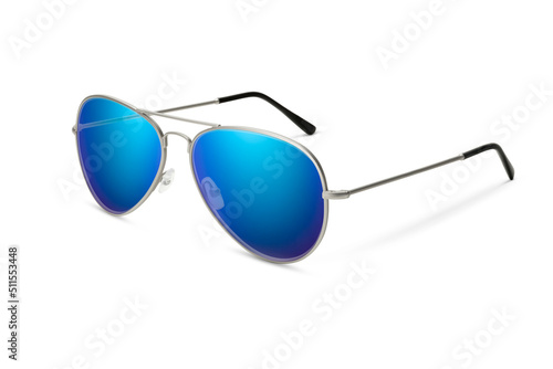 Sunglass | Blue color stylish sunglasses isolated on white background