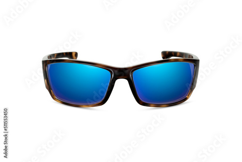 Sunglass | Blue color stylish sunglasses isolated on white background