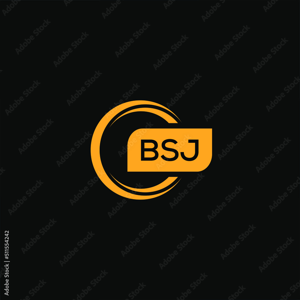 BSJ letter design for logo and icon.BSJ typography for technology