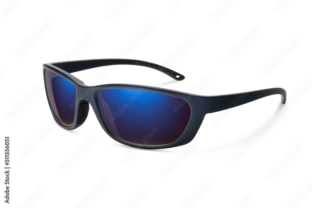 Sunglass | Blue Indigo color stylish sunglasses isolated on white background Sunglass | Blue Indigo color stylish sunglasses isolated on white background