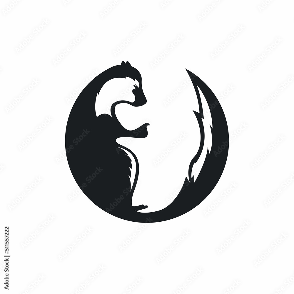 Fototapeta premium squirrel icon vector illustration concept design template