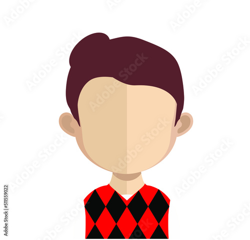 Abstract Boy Avtar Character.In fiction, a character is a person or other being in a narrative vector illustration. many uses for advertising, book page, paintings, printing, mobile wallpaper, mobile.