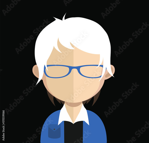 Abstract Boy Avtar Character.In fiction, a character is a person or other being in a narrative vector illustration. many uses for advertising, book page, paintings, printing, mobile wallpaper, mobile.