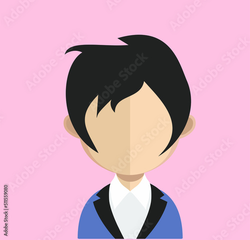 Abstract Boy Avtar Character.In fiction, a character is a person or other being in a narrative vector illustration. many uses for advertising, book page, paintings, printing, mobile wallpaper, mobile.