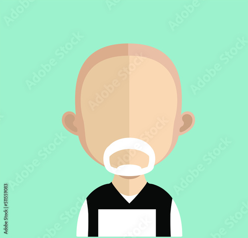 Abstract Boy Avtar Character.In fiction, a character is a person or other being in a narrative vector illustration. many uses for advertising, book page, paintings, printing, mobile wallpaper, mobile.