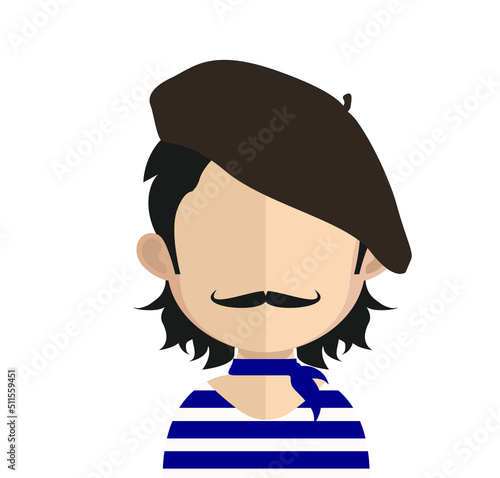 Abstract Boy Avtar Character.In fiction, a character is a person or other being in a narrative vector illustration. many uses for advertising, book page, paintings, printing, mobile wallpaper, mobile.