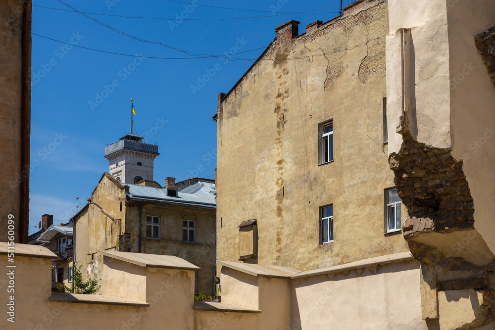 Historical Old town of Lviv, Ukraine.