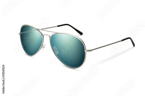 Sunglass | Green Color stylish sunglasses isolated on white background