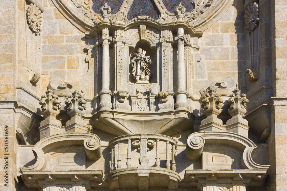 Fragment of Porto Cathedral (Se do Porto) in Portugal	
