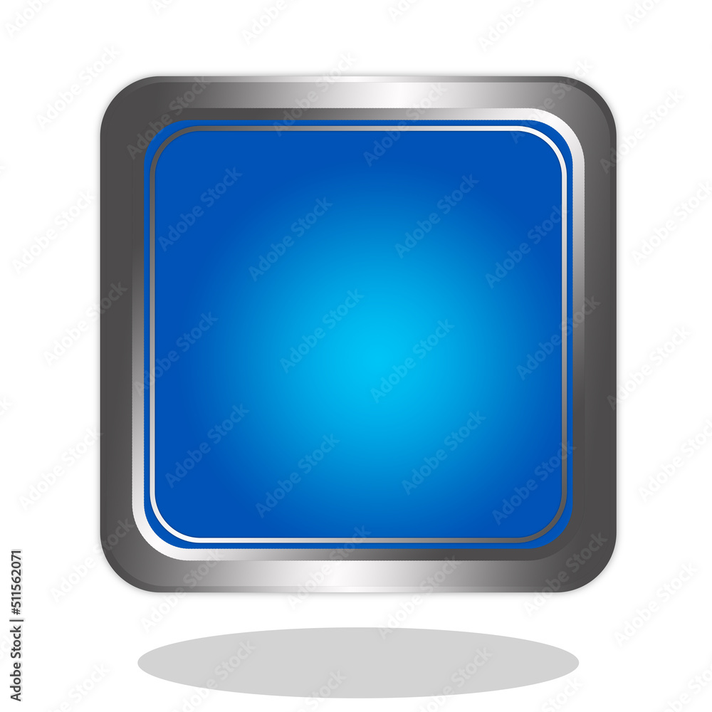 Blue button ilustrator image, luxury, sliver Blue button ilustrator image, luxury, sliver
