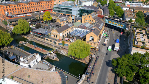 Canvas Print View over Camden Market in London from above