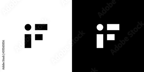 Modern and elegant letter IF initial logo design