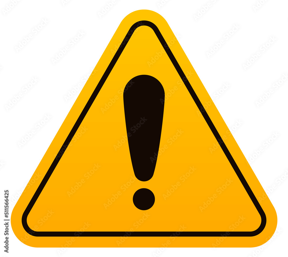 Attention yellow sticker. Caution sign. Safety mark Attention yellow sticker. Caution sign. Safety mark