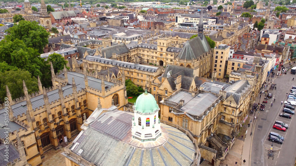 Sheldonian Theatre at the Oxford University - aerial view