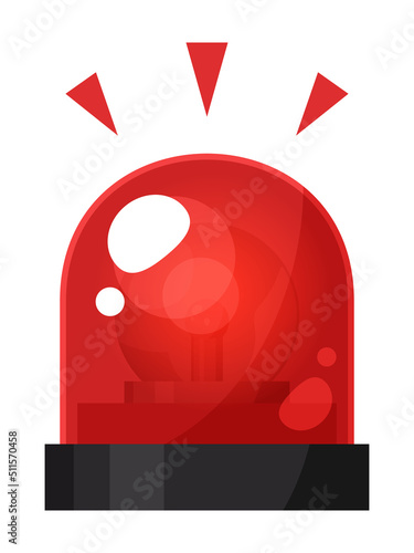 サイレンのライト_回転灯のイラスト