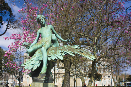 Sculpture of Rapture of Ganymede in Porto photo