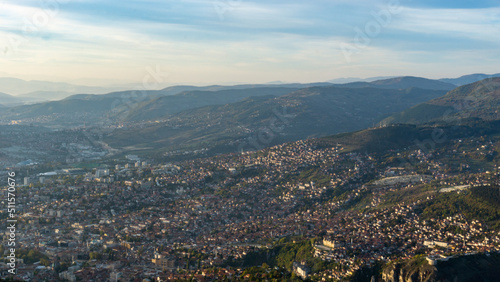 Panorama view of Sarajevo Bosnia 