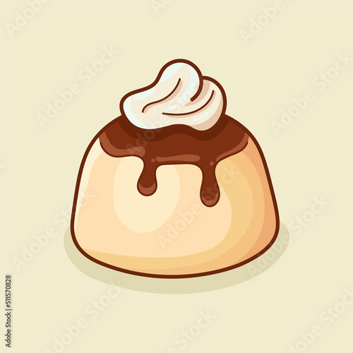 Hand Drawn Delicious Dessert Tar Cake Illustration