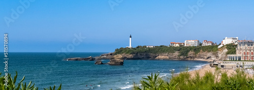Biarritz in France, the beach, the grande plage in summer
