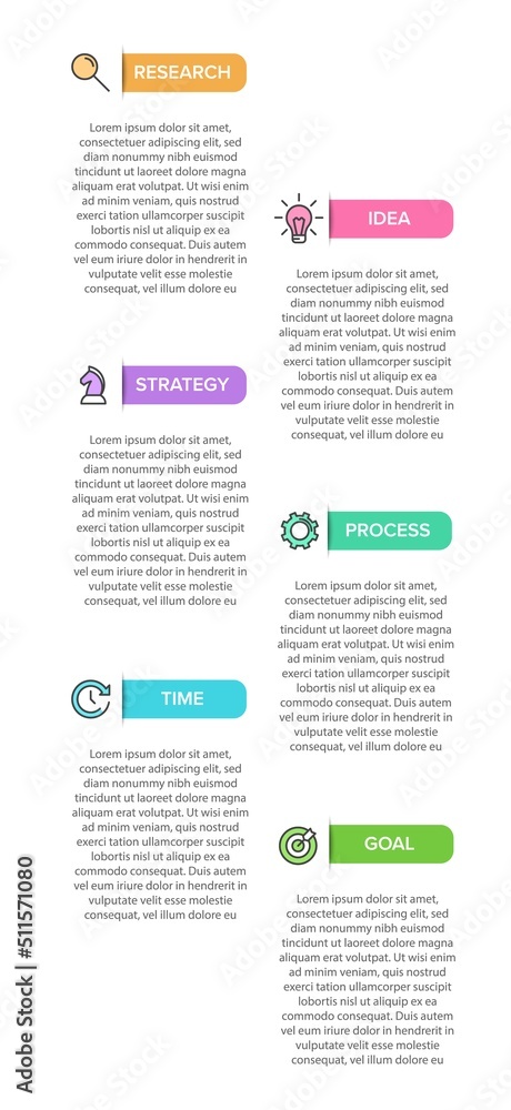 Vertical infographic design with icons and 6 options or steps. Thin line. Infographics business concept. Can be used for info graphics, flow charts, presentations, mobile web sites, printed materials. Vertical infographic design with icons and 6 options or steps. Thin line. Infographics business concept. Can be used for info graphics, flow charts, presentations, mobile web sites, printed materials.