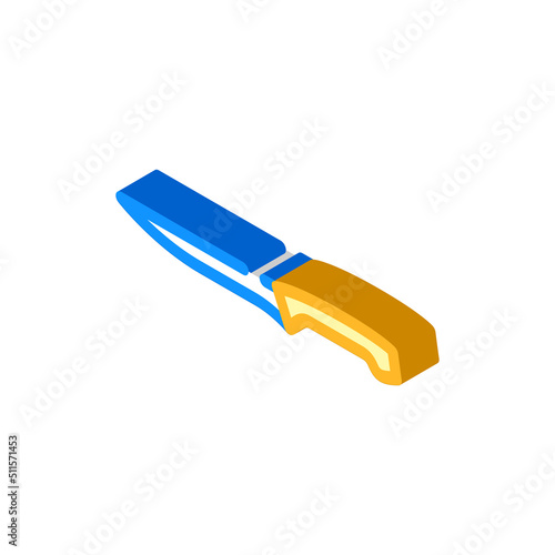 fillet knife isometric icon vector. fillet knife sign. isolated symbol illustration