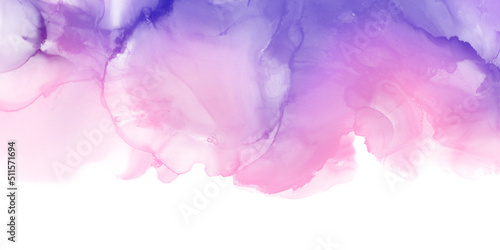 Fototapeta Naklejka Na Ścianę i Meble -  Abstract art pink purple blue pastel gradient paint background with liquid fluid grunge texture.
