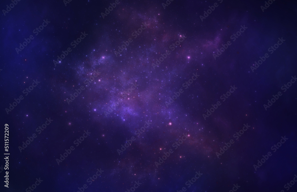 Dark deep space background with nebula and stars.