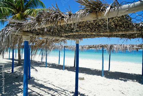 Photography wooden shelter on a tropical island