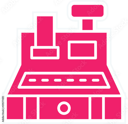 Cashier Machine Icon Style