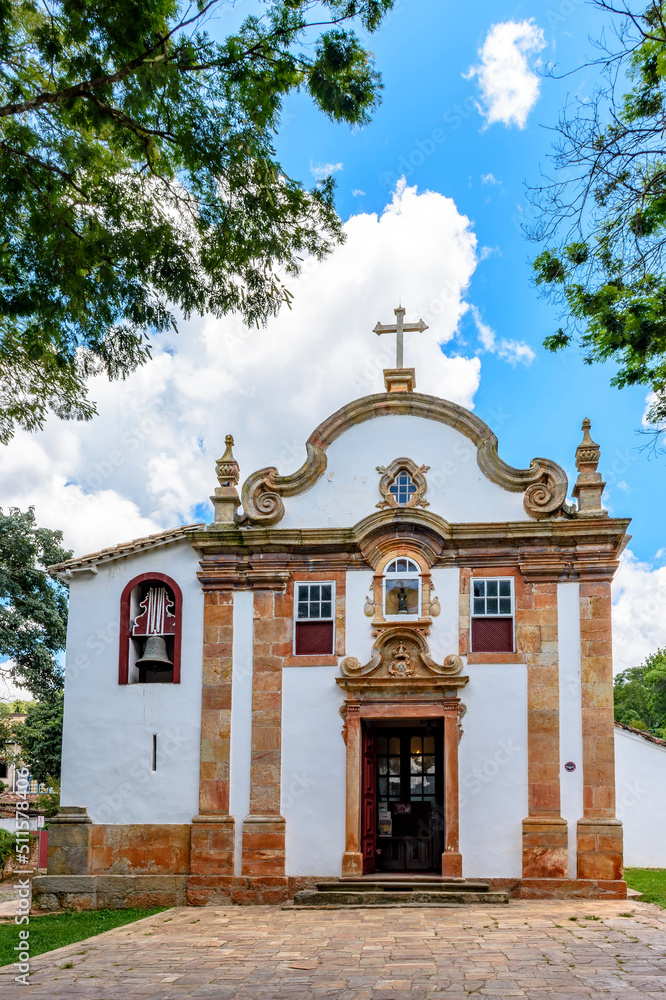 Small baroque church in the historic town of Tiradentes in Minas Gerais, Brazil