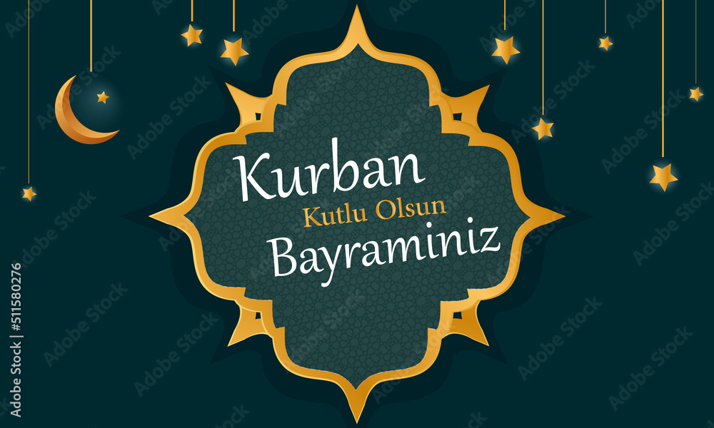 Kurban Bayram. Eid alAdha Mubarak. Feast of the Sacrifice. Holy days