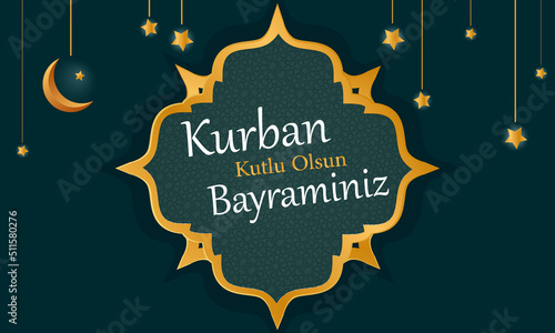 Kurban Bayram. Eid al-Adha Mubarak. Feast of the Sacrifice. Holy days of muslim community.