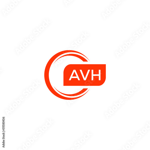 AVH letter design for logo and icon.AVH typography for technology, business and real estate brand.AVH monogram logo.vector illustration. photo