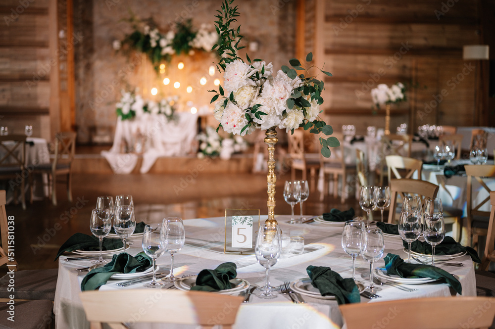 luxury wedding table setting in a restaurant luxury wedding table setting in a restaurant