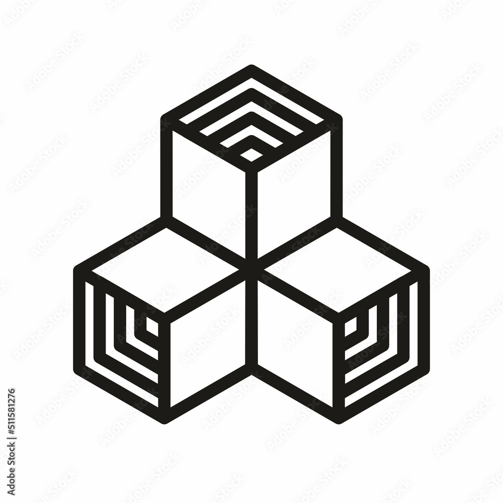 Vector illustration of puzzle in the form of a cube Vector illustration of puzzle in the form of a cube