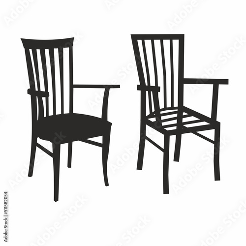 Vector illustration of two chairs