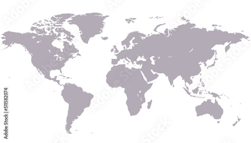 World map. Color vector modern. Silhouette map. 