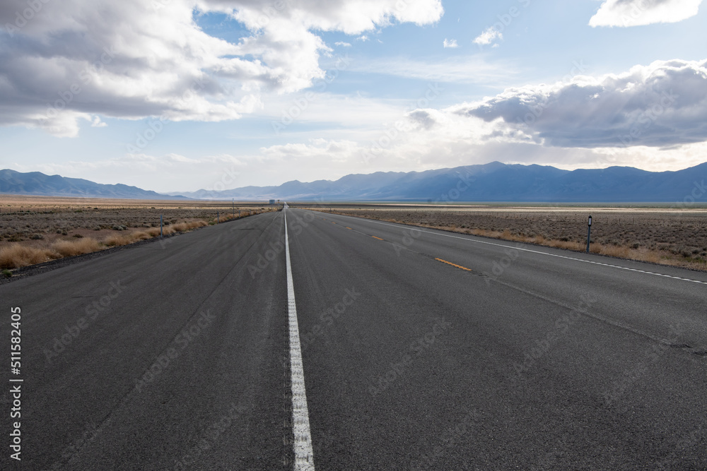 long road through the Utah desert
