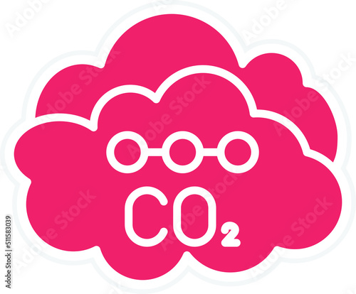 Carbon dioxide Icon Style