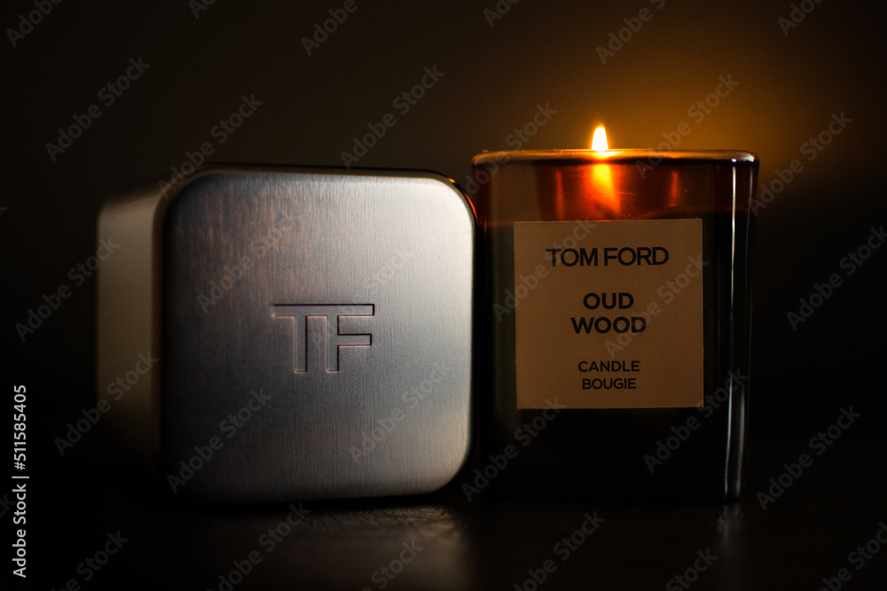 Tom Ford Oud Wood Candle Stock Photo Adobe Stock