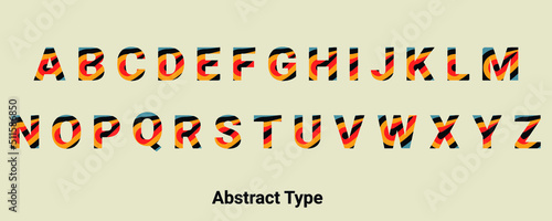Modern and Abstract alphabet Vector Type