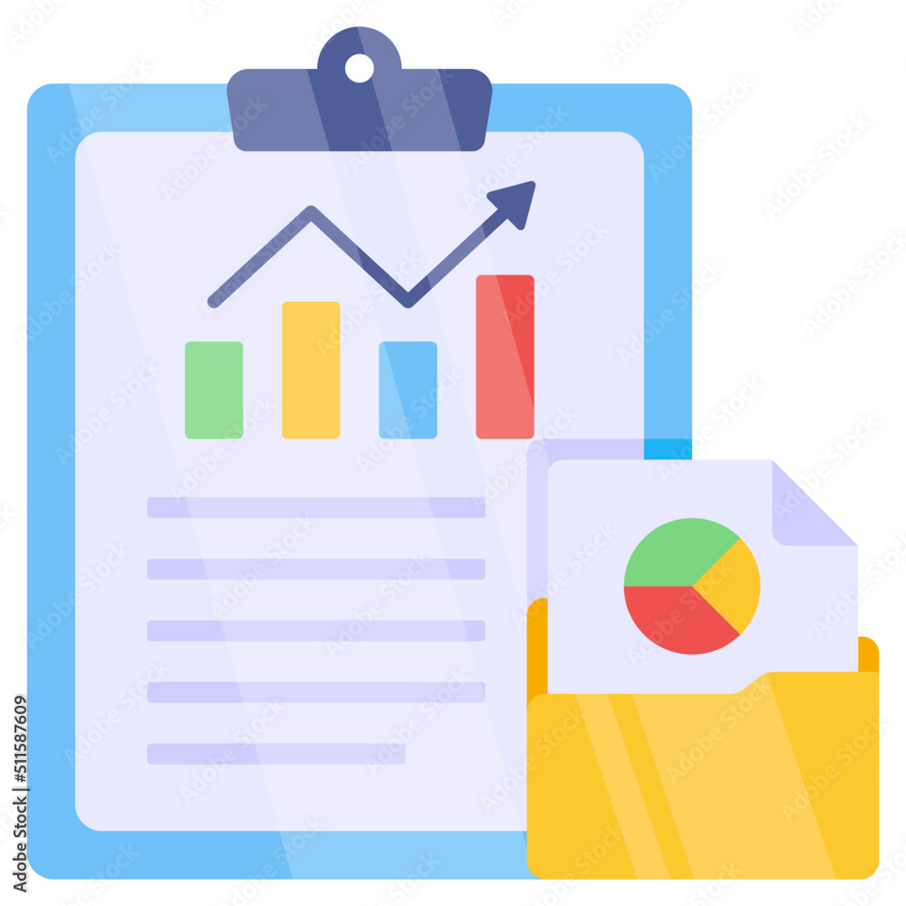 Modern design icon of business report Modern design icon of business report